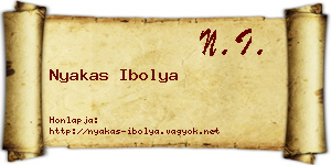 Nyakas Ibolya névjegykártya